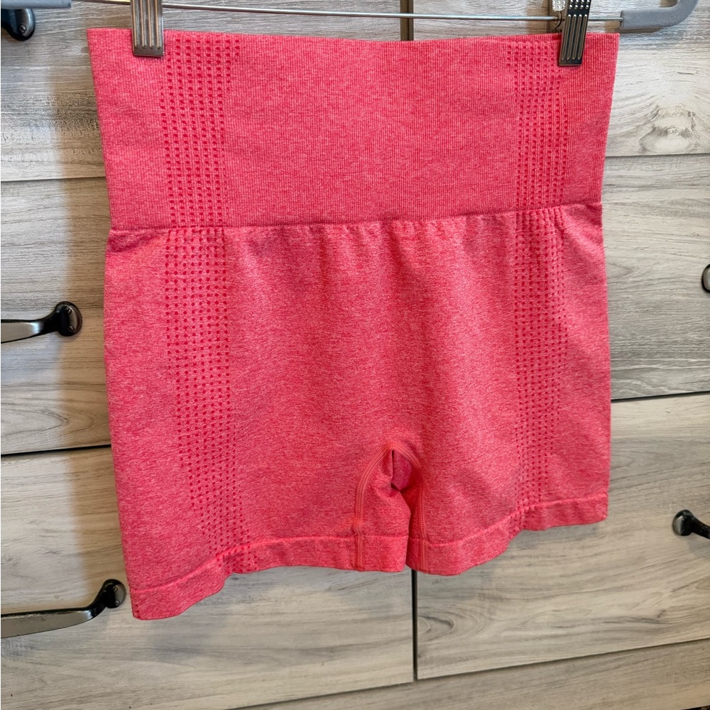 Seamless Sculpting Biker Shorts Ribbed Waist Size L
